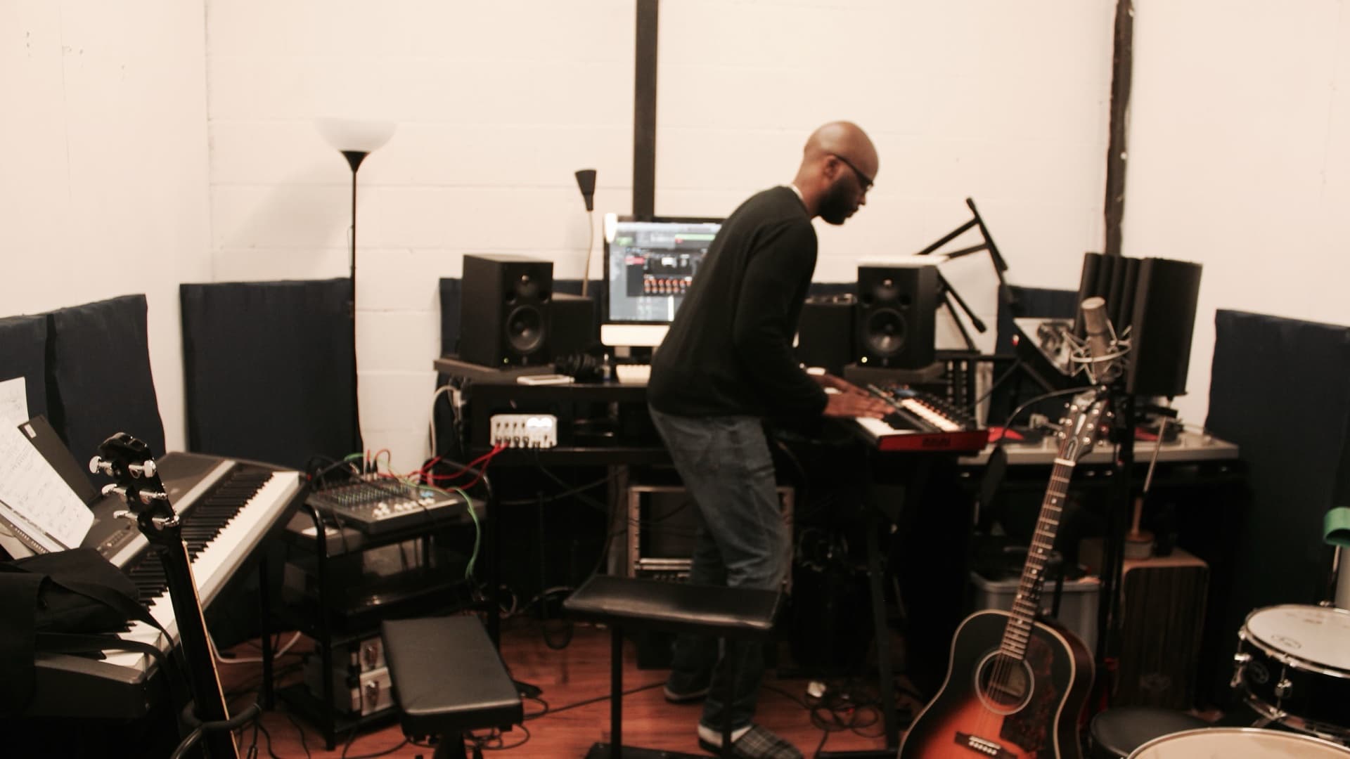 Daniel Thompson in his studio, South London